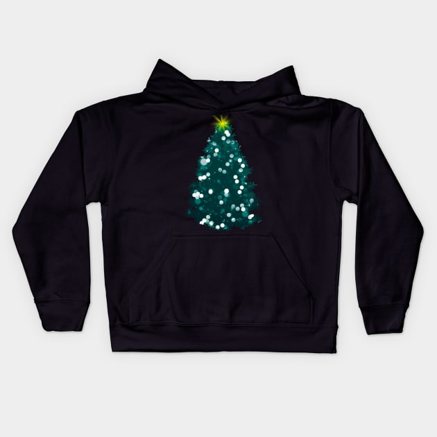 Christmas Tree Lights Kids Hoodie by DyrkWyst